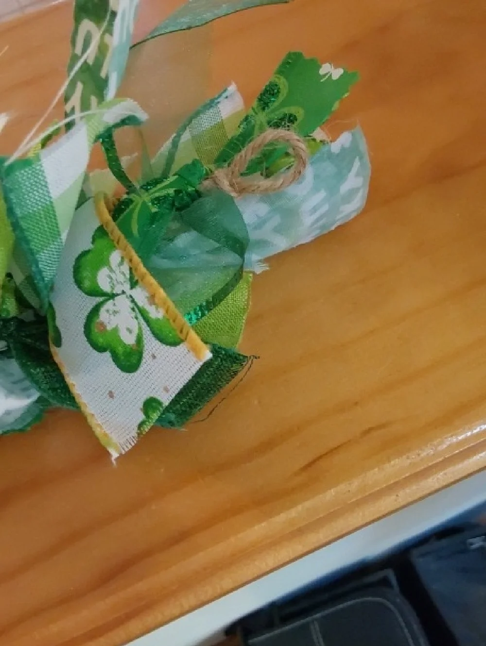 Green Layered Fabric Garland
